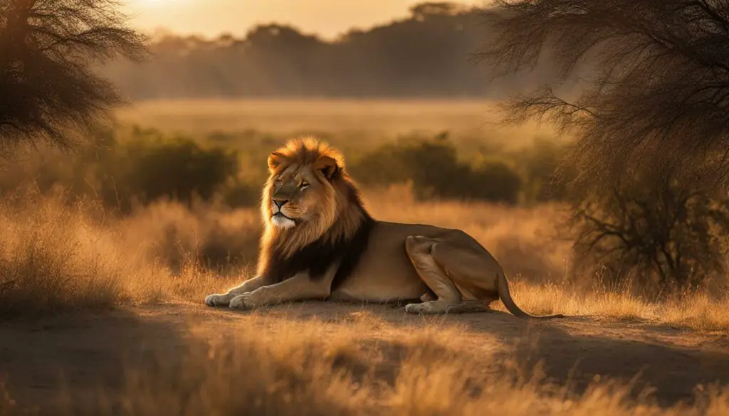 How have lions adapted to their African environments?