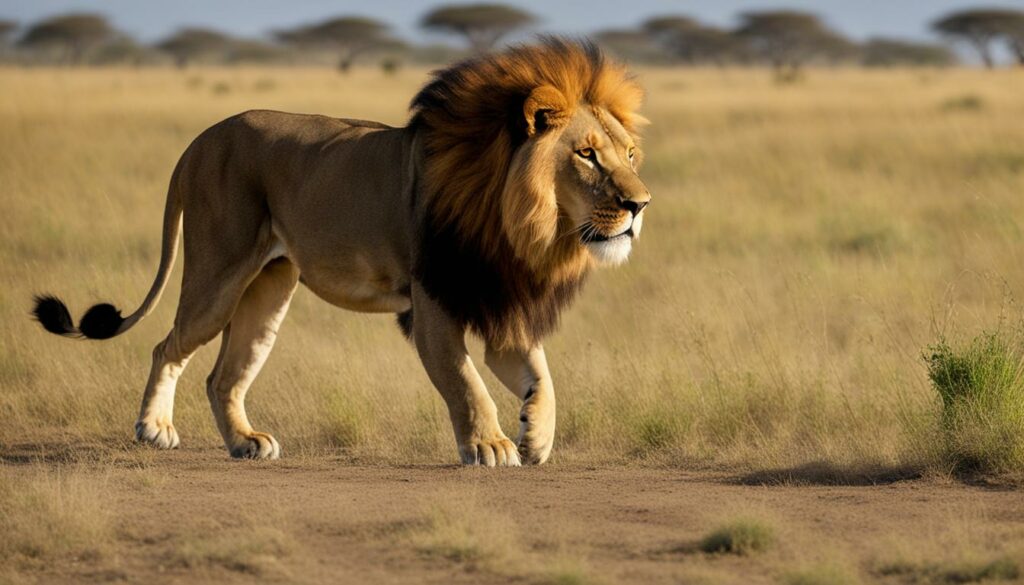 What do lions typically eat, and how do they hunt?