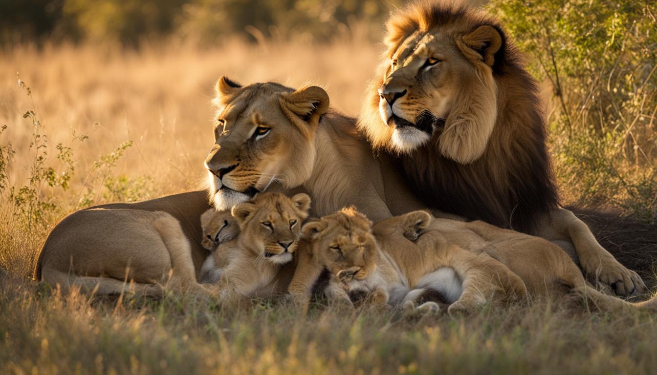 Lion grooming