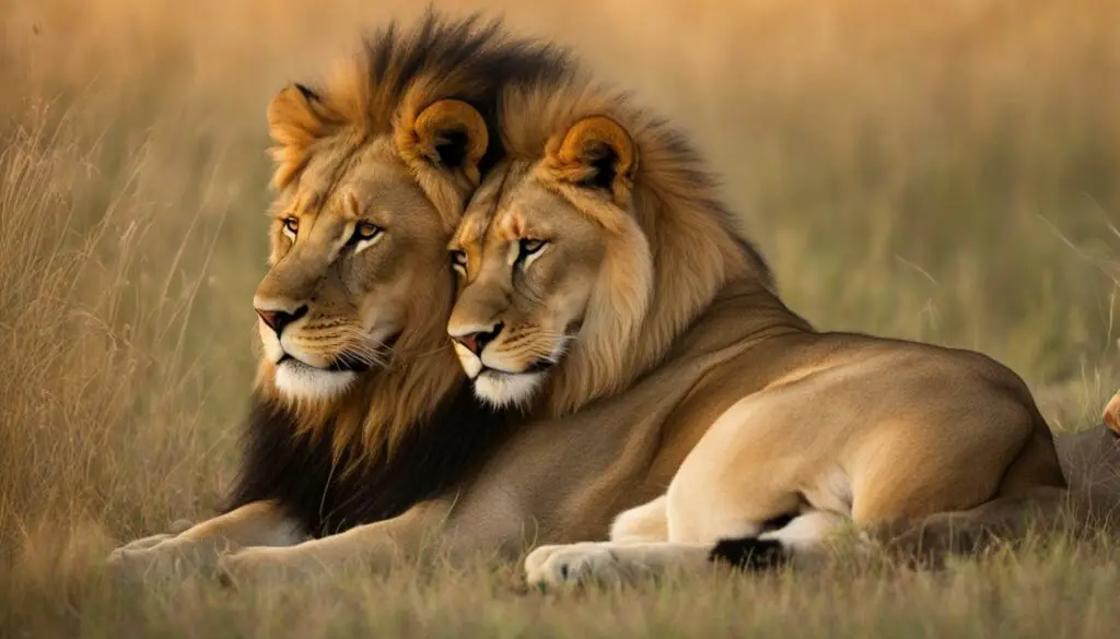 How do lions mate, and what is their reproduction cycle?