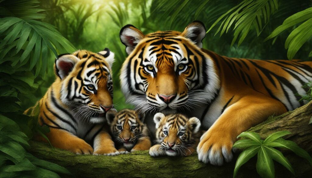 Tiger Cub Stack What is the life cycle of tiger cubs, and how do they learn?
