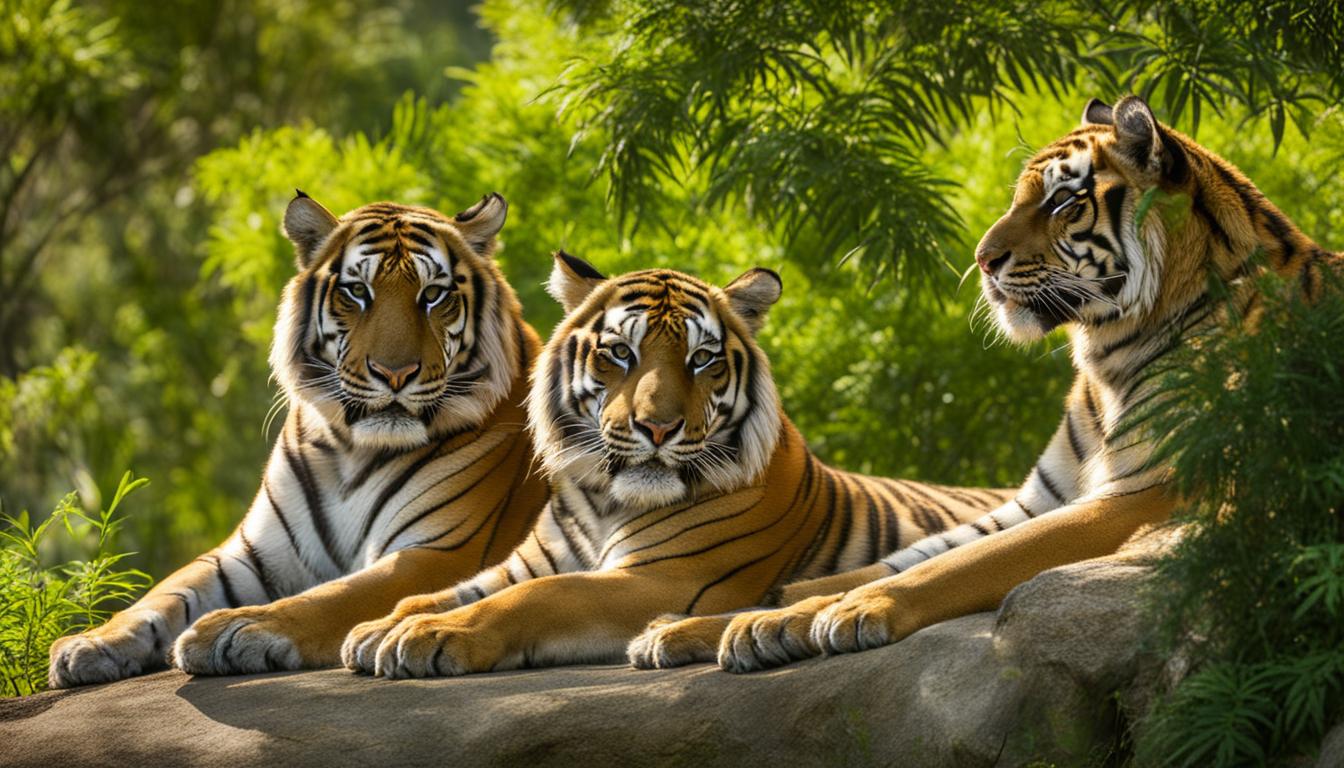 How do tigers interact within their social structure?