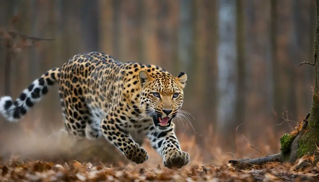 Amur leopard speed and agility