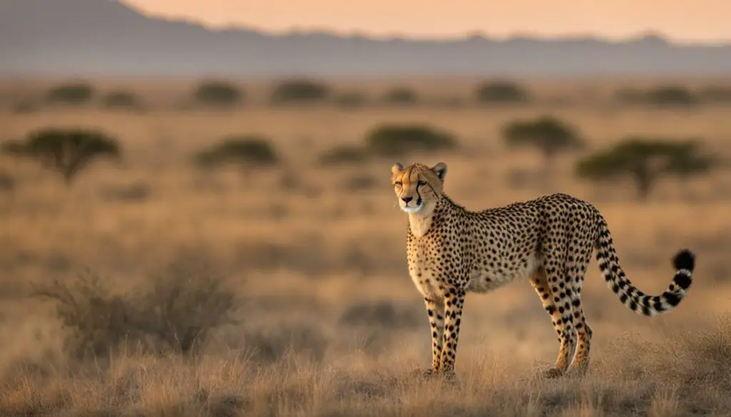 How are cheetahs affected by climate change in their habitats?