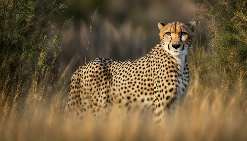 What role does vision play in cheetah hunting strategies?