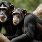 What are the unique physical features of chimpanzees?