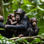 How do chimpanzees reproduce, and what is their reproductive cycle?
