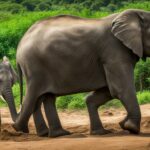 What is the life cycle of an elephant from birth to adulthood?