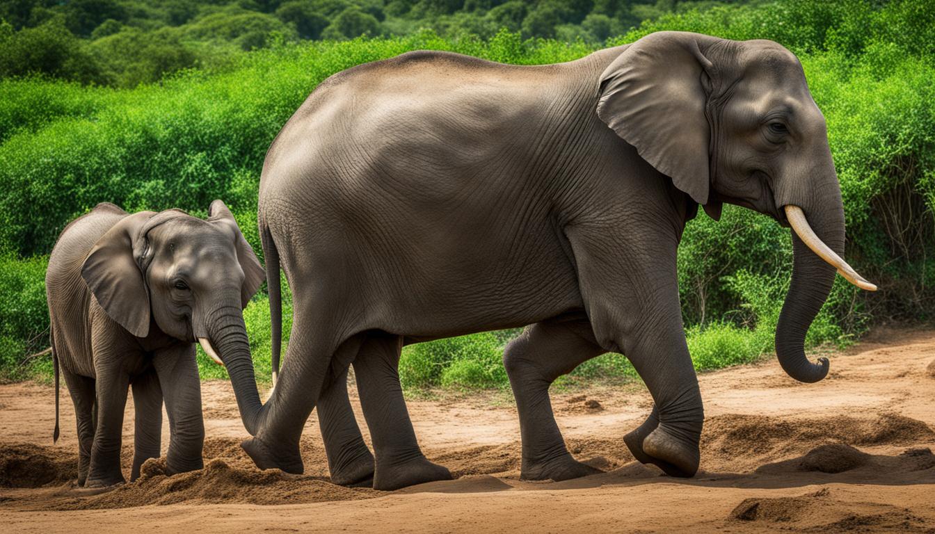 What is the life cycle of an elephant from birth to adulthood?