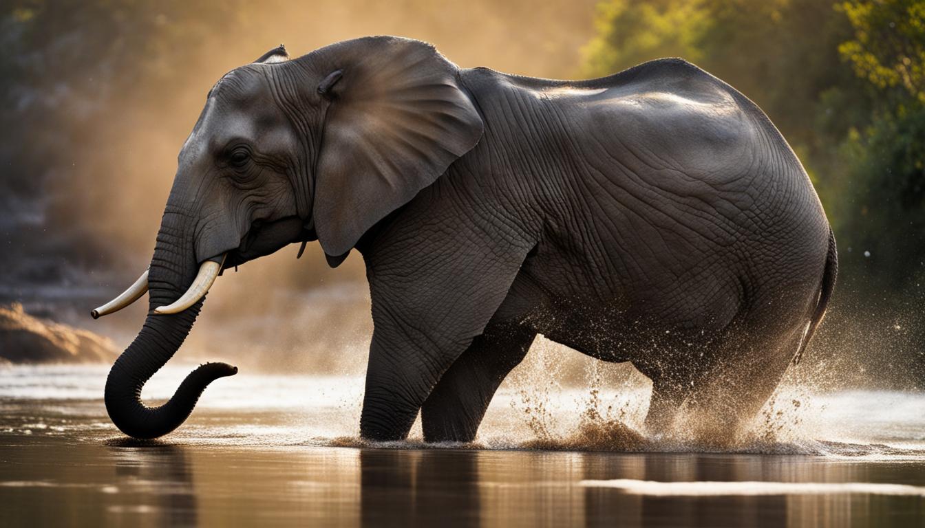 How do elephants use their trunks for various activities?