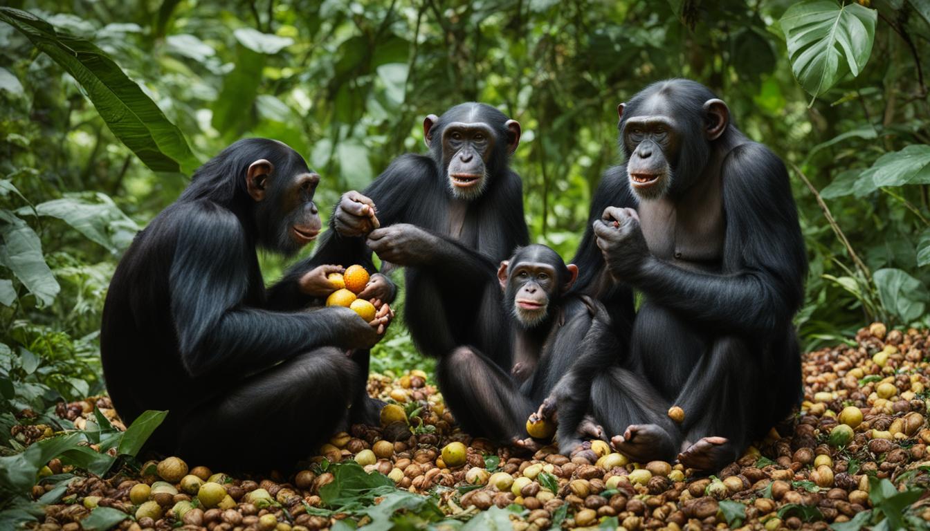 How do chimpanzees reproduce, and what is their reproduction cycle?