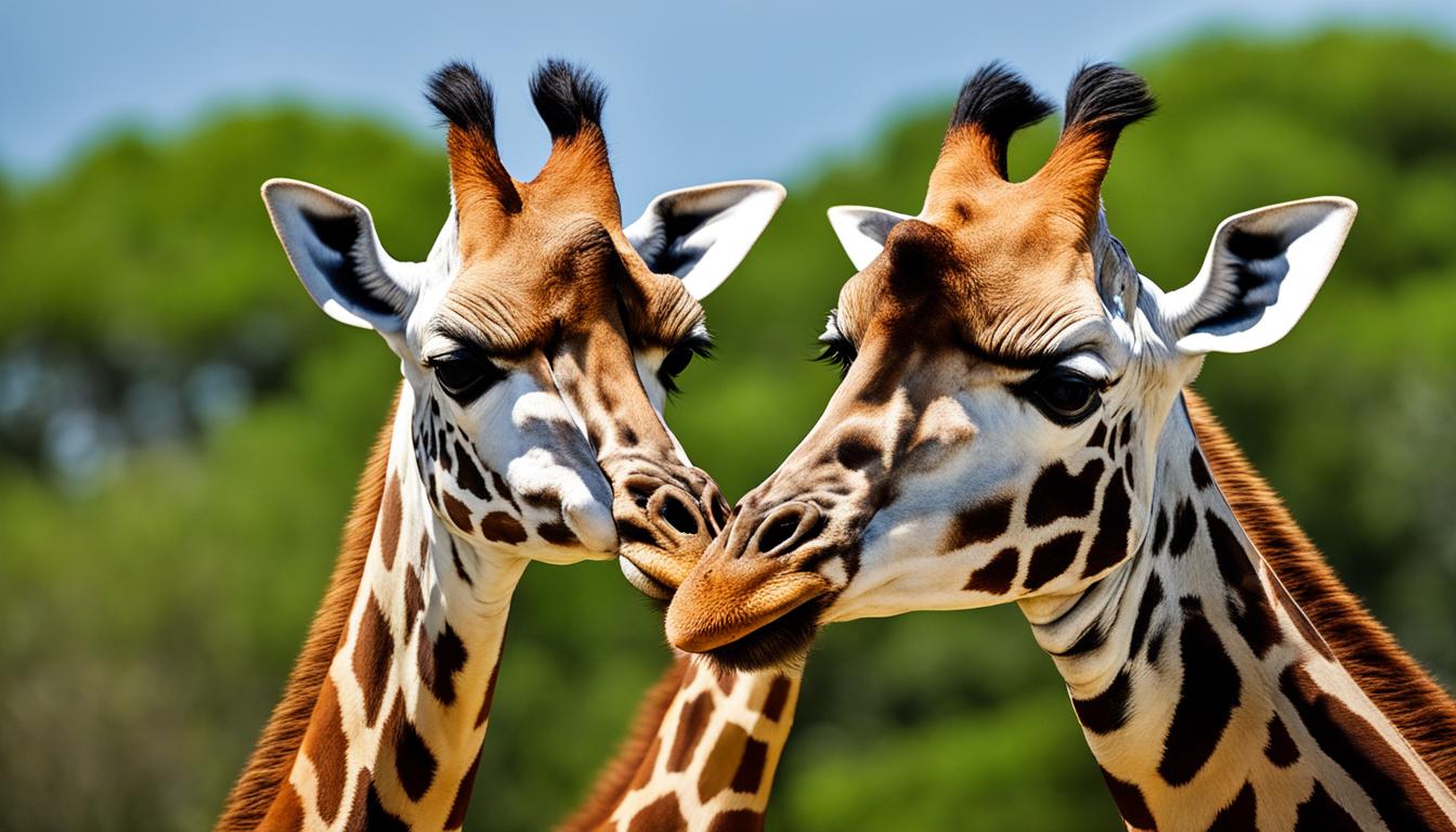 How do giraffes communicate with each other in the wild?