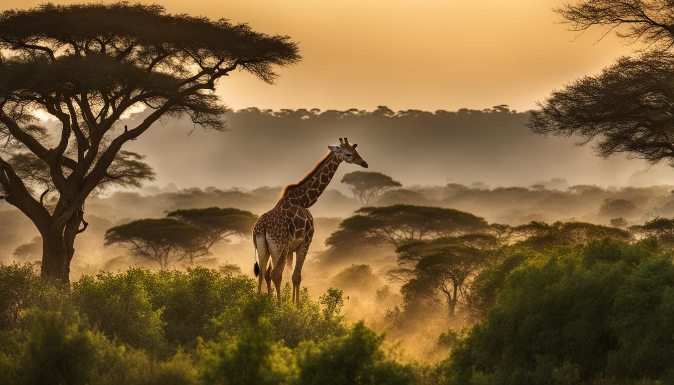 How tall can a giraffe grow, and how does it affect their life?
