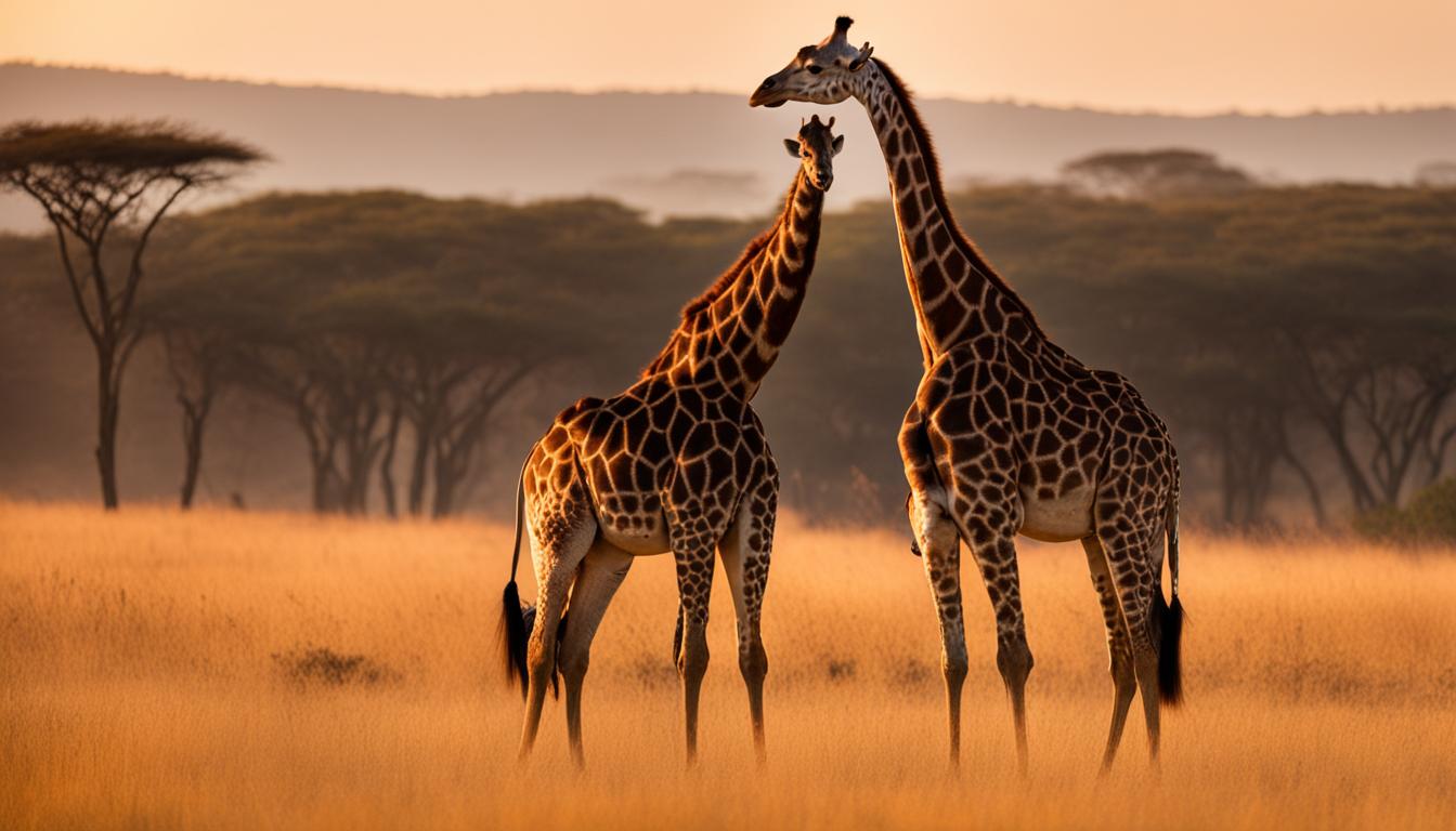How do giraffes reproduce, and what is their reproduction cycle?