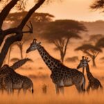 How much do giraffes sleep in a day, and what are their sleep habits?