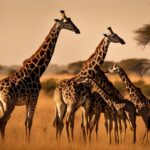 What is the social structure of giraffe herds and families?