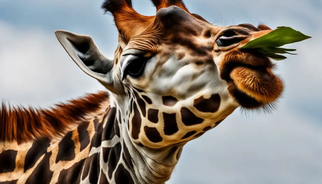 How long is a giraffe's tongue and what is it used for?