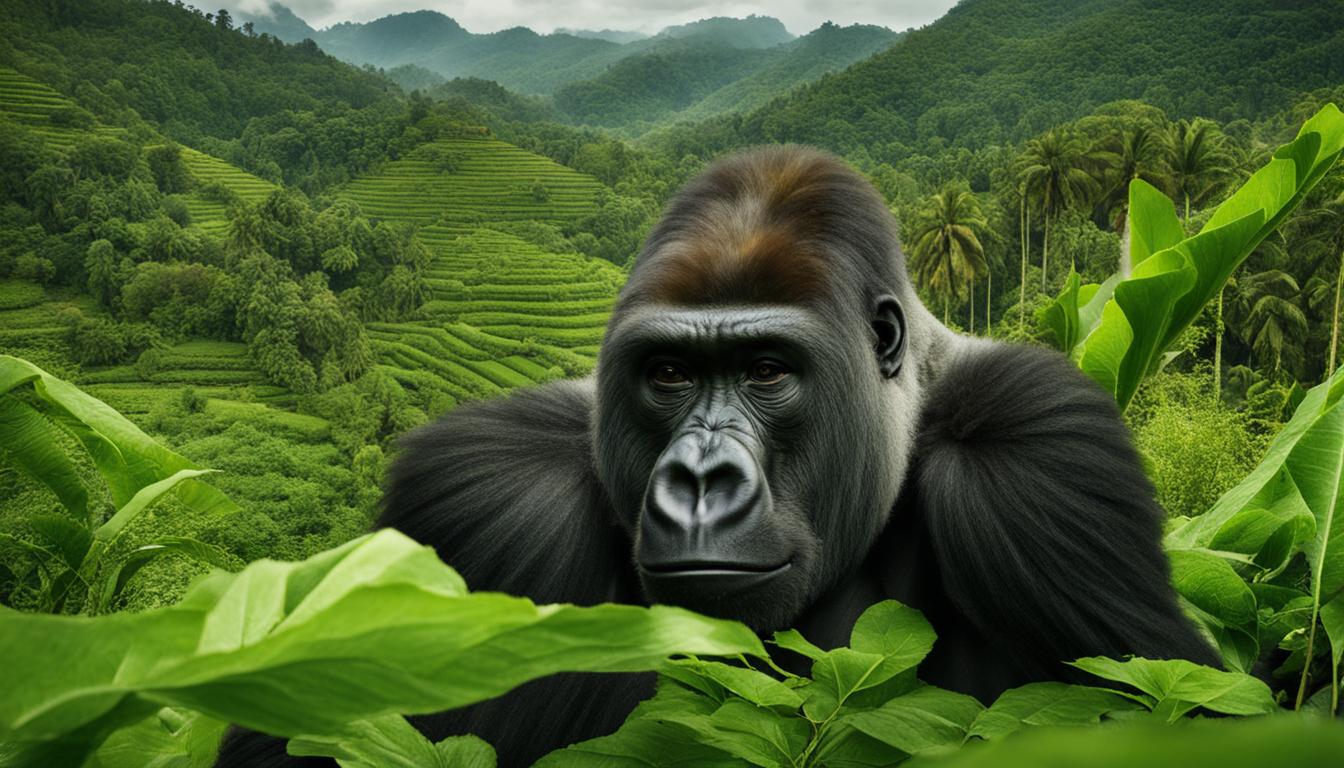 How do gorillas relate to agriculture in their habitats?