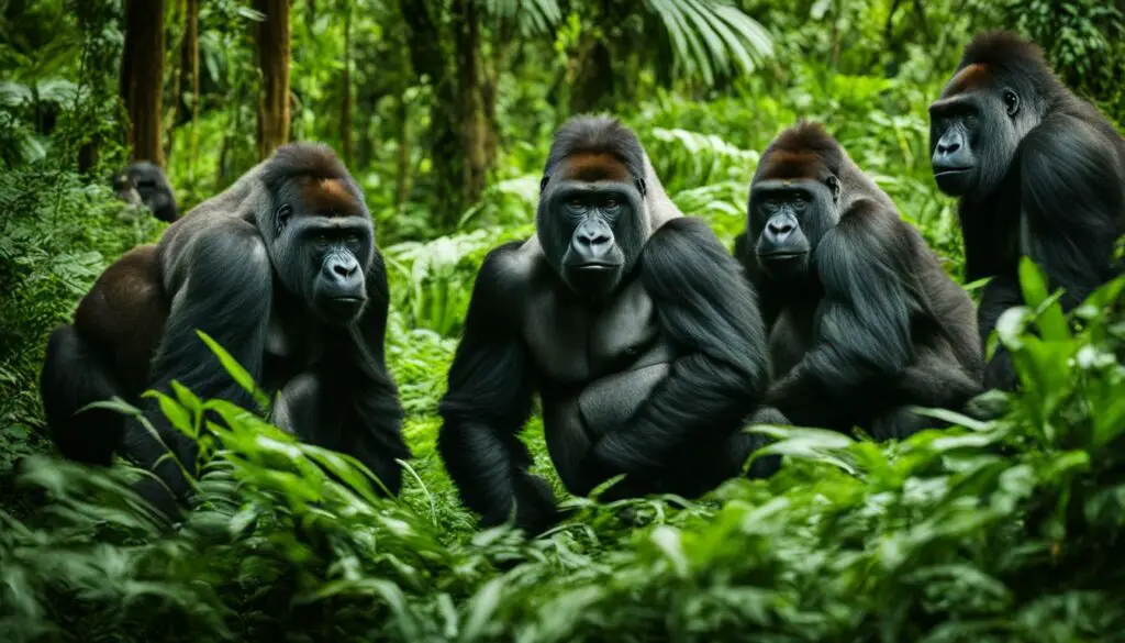 How do gorillas communicate with each other in the wild?