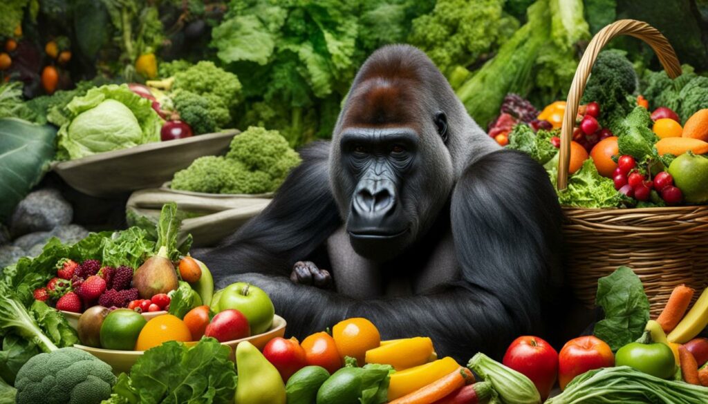 Gorilla diet in captivity