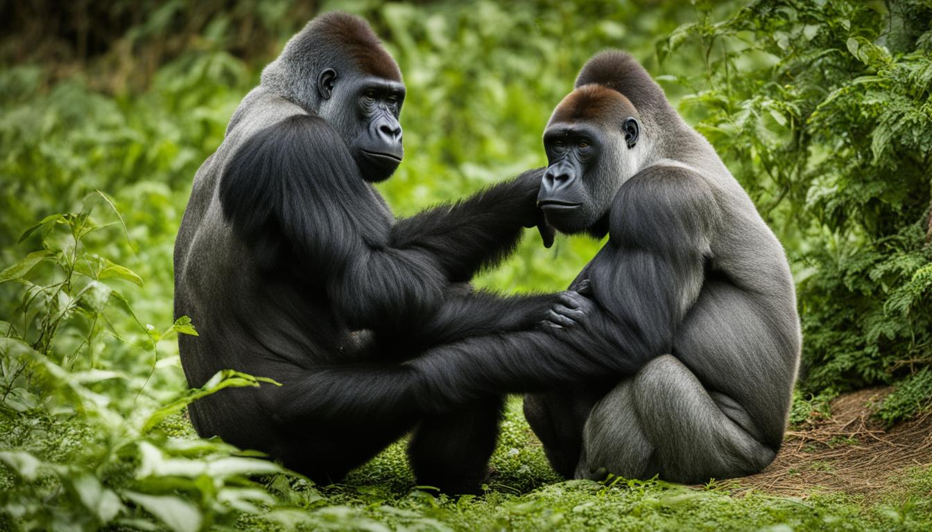 How do gorillas mate and reproduce in the wild?
