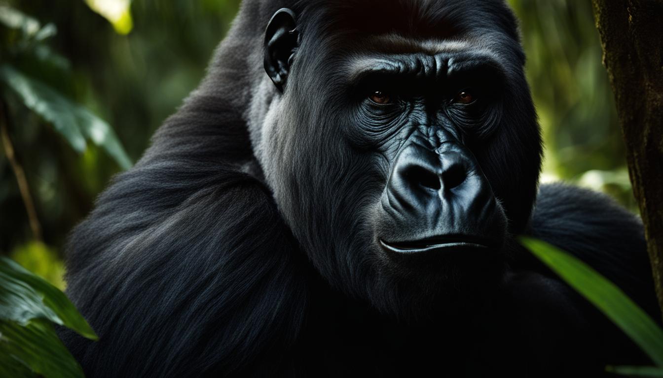 What are the unique physical features of gorillas?
