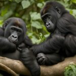 How do gorilla siblings interact and form bonds in the group?