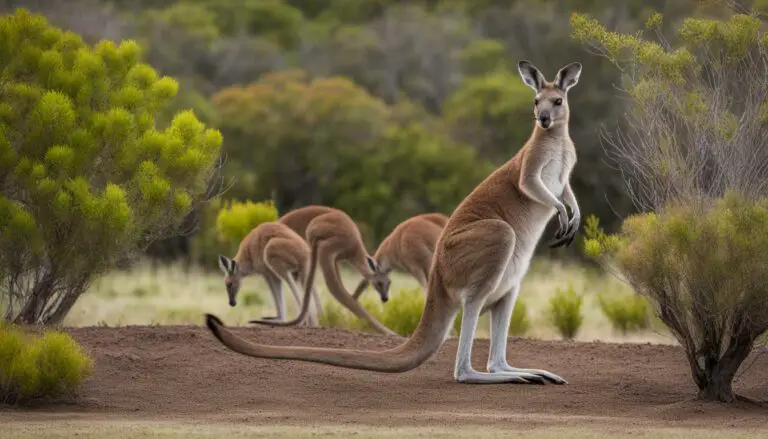 How do kangaroos behave in the wild and in captivity?