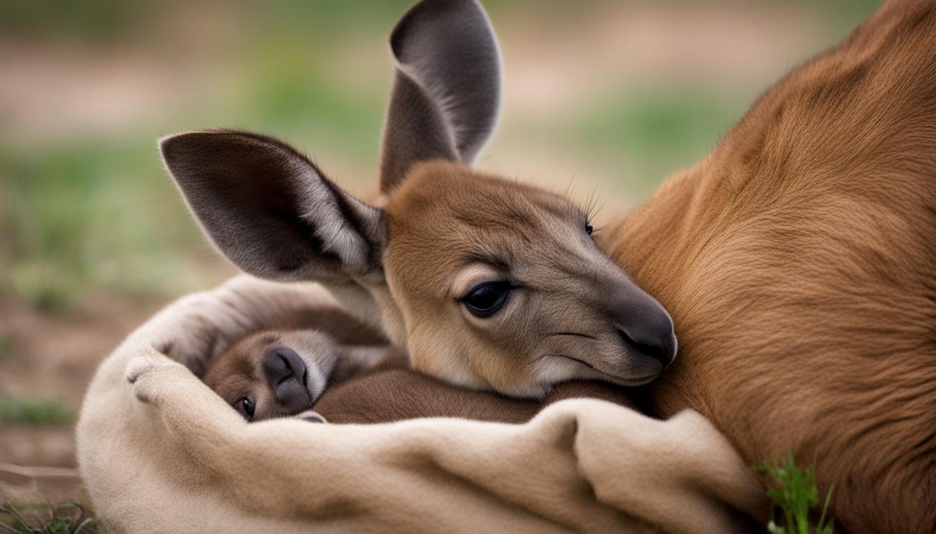 Kangaroo baby kangaroos