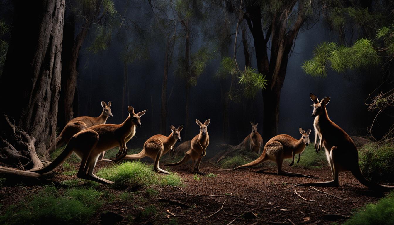 Kangaroo nocturnal behavior