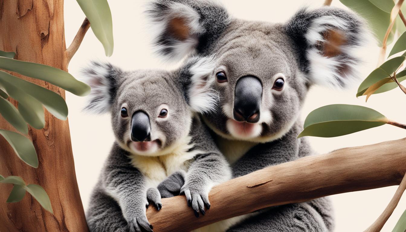 How do baby koalas (joeys) develop and grow?