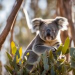 How do koalas behave in the wild and in captivity?