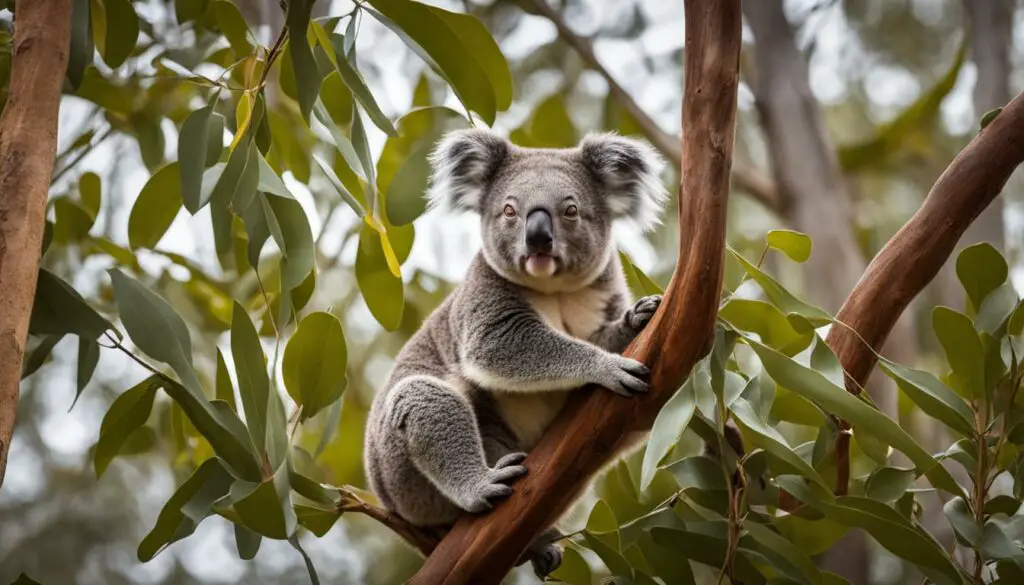 Koala on a Tree Branch