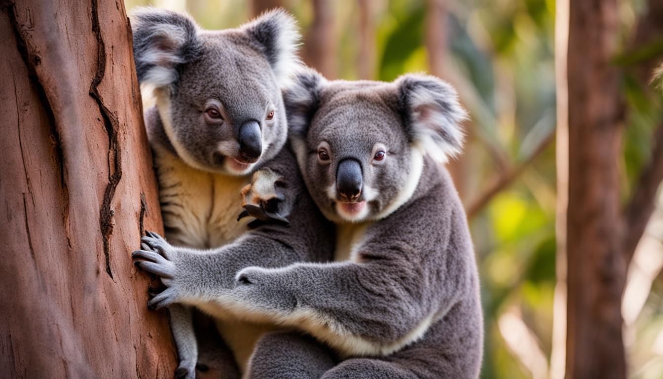 How do koalas mate and reproduce in the wild?