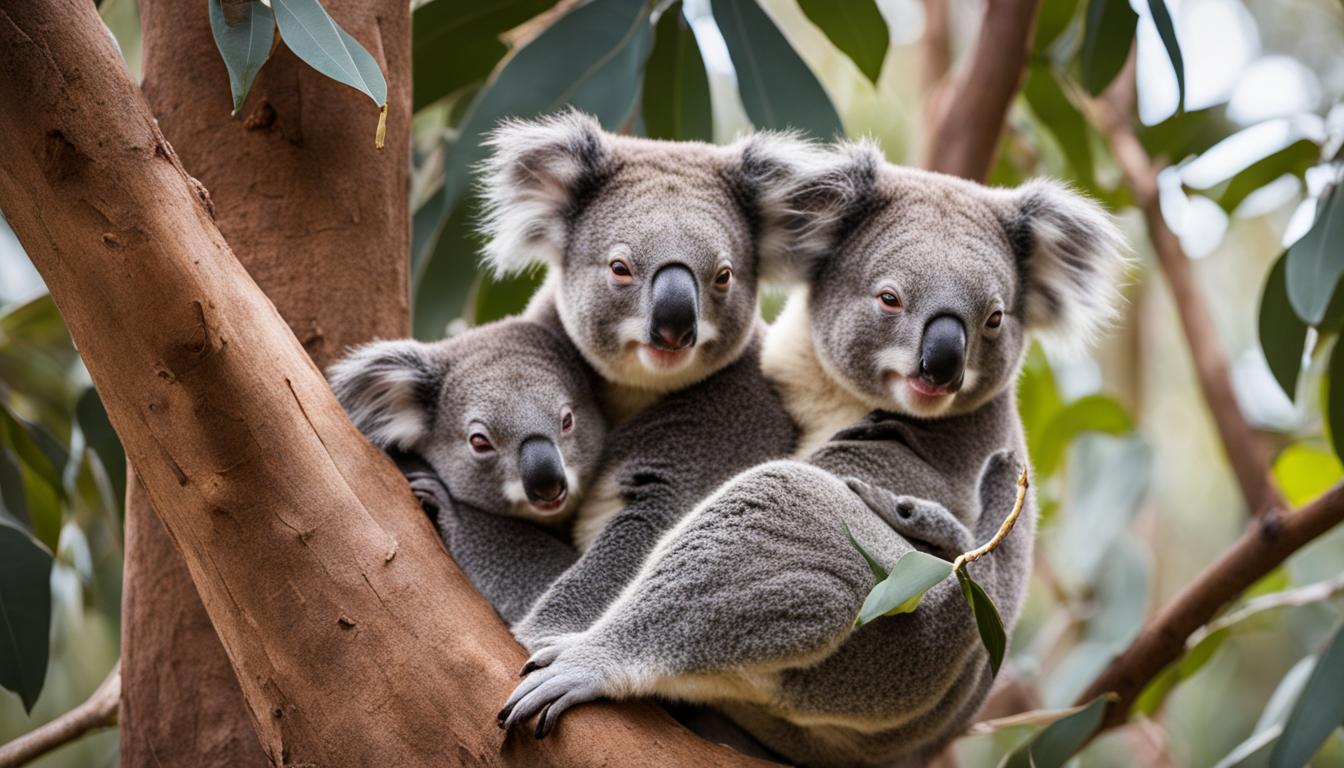 How do koalas interact with each other in the wild?