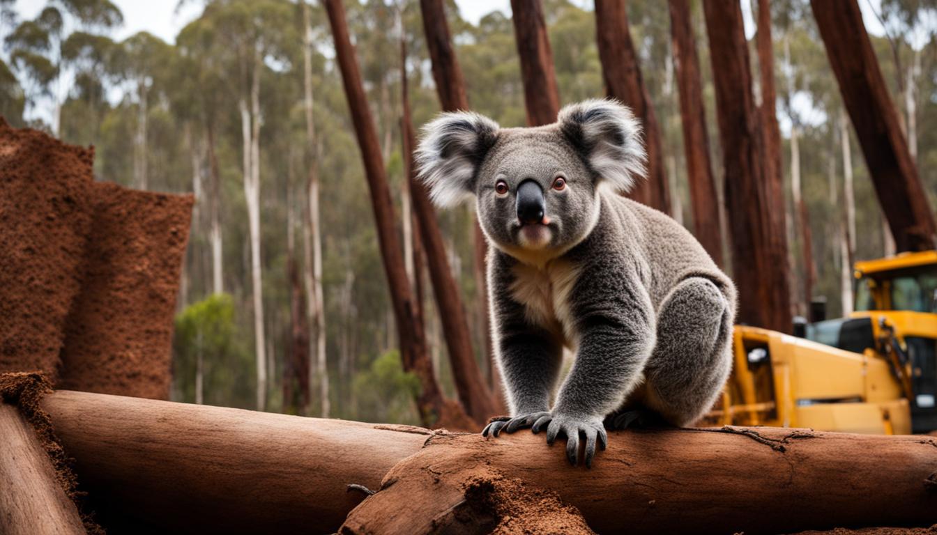 What are the primary threats facing wild koala populations?