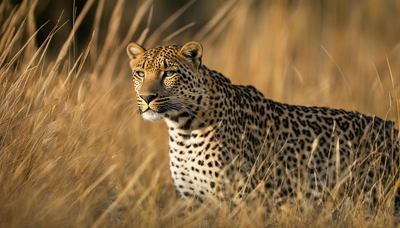 How do leopards use their spots for camouflage in their environment?