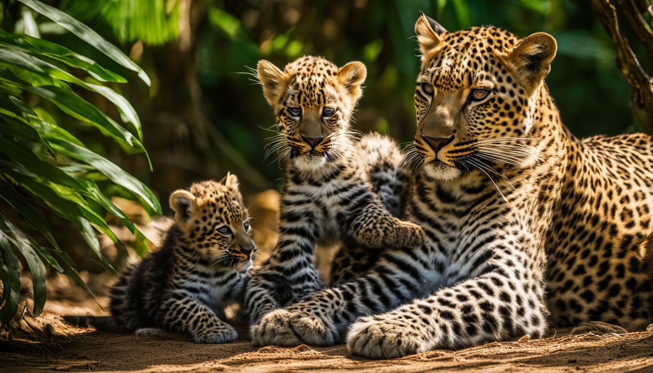 How do leopard cubs grow and develop?