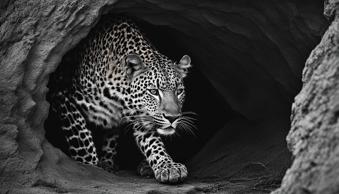 How do leopards adapt to hunting at night?
