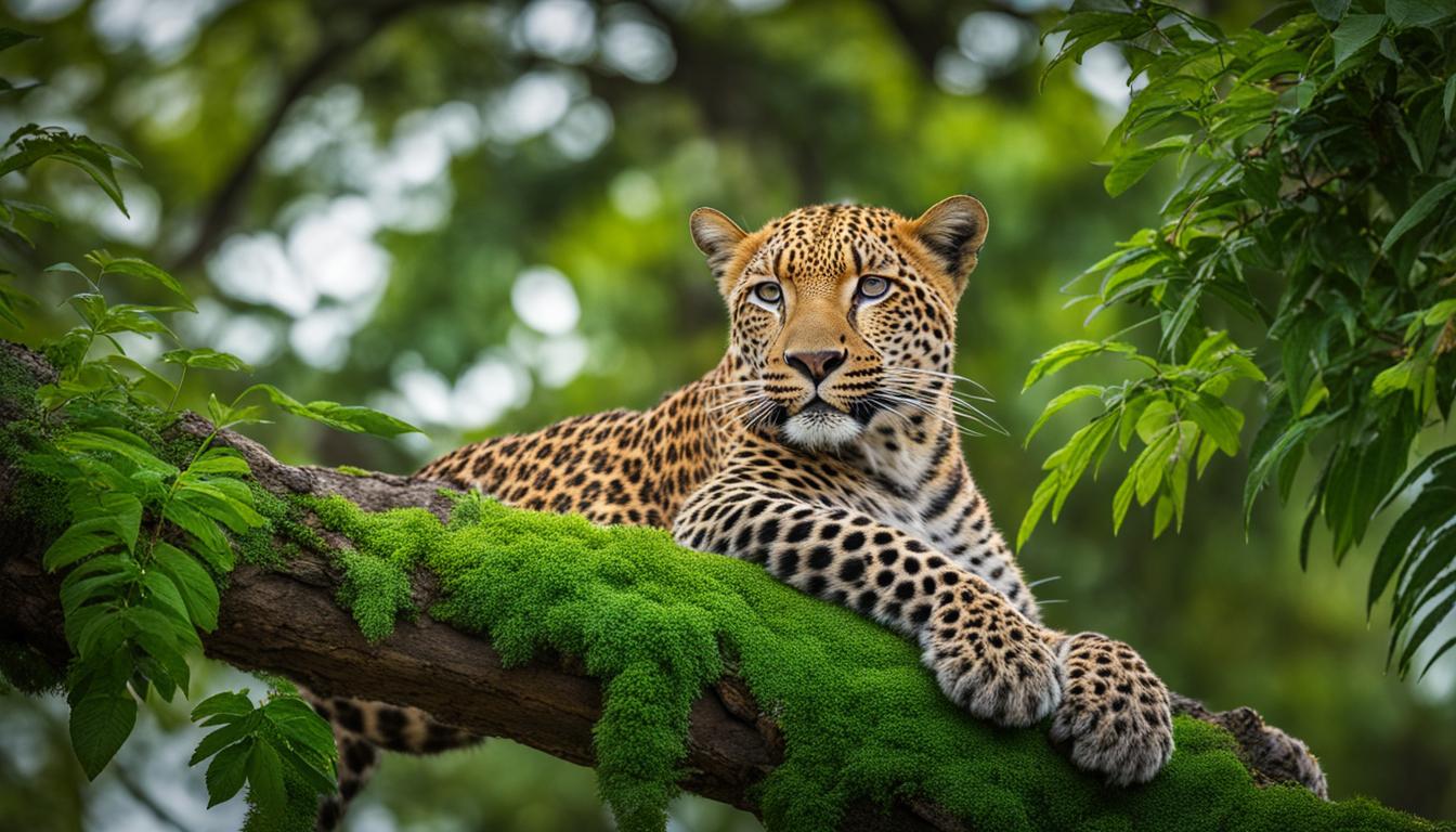 Leopard tree climbing