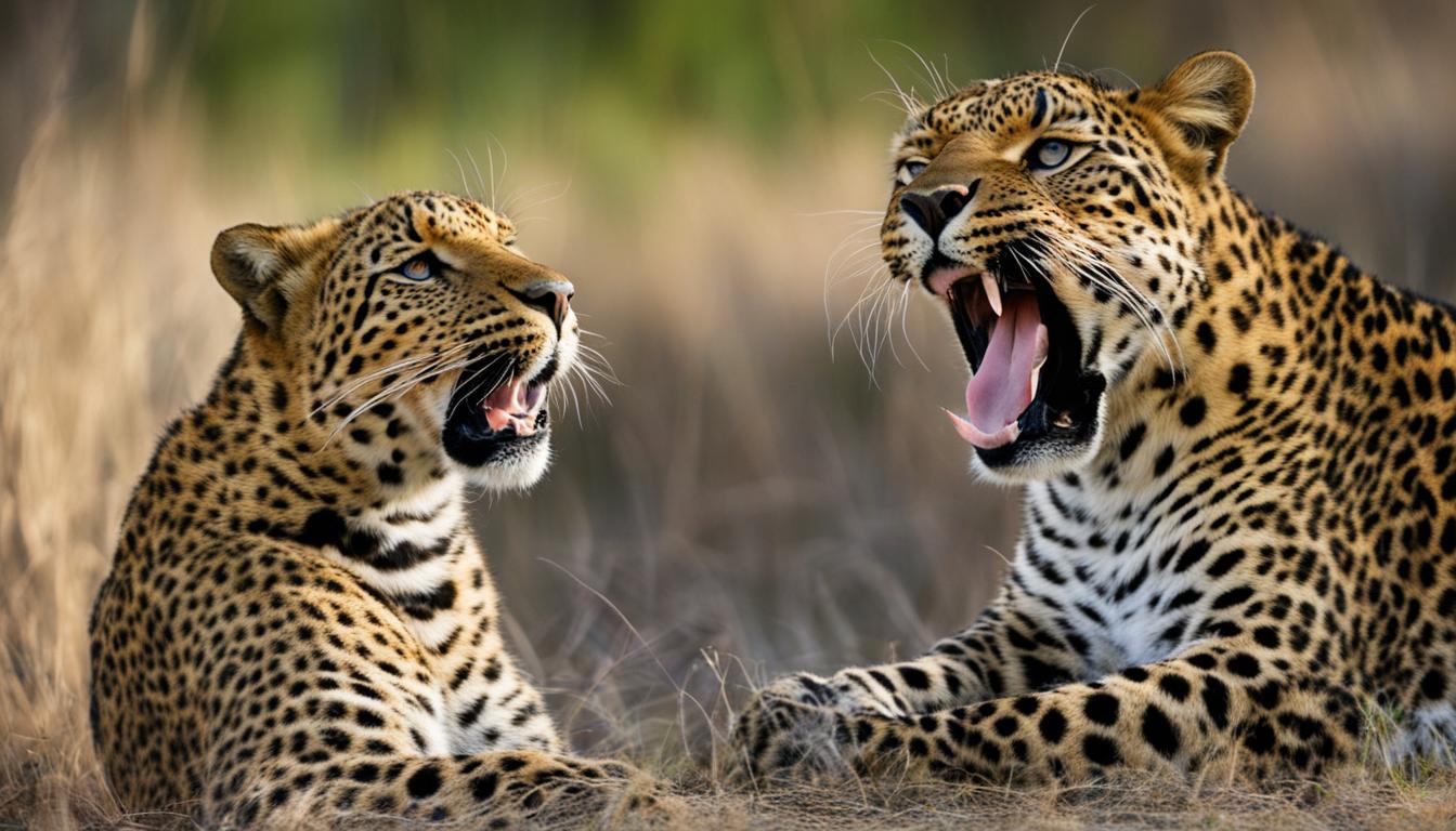 What sounds and communication methods do leopards use?
