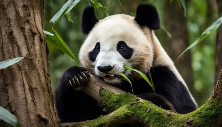 How do giant pandas reproduce, and what is their reproduction cycle?