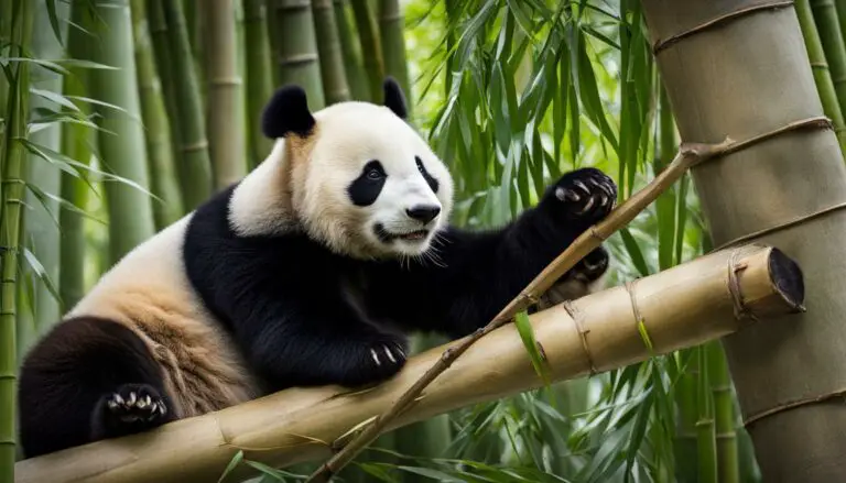 How have giant pandas adapted to their environments?