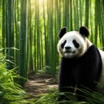 How do giant pandas impact bamboo forests and ecosystems?
