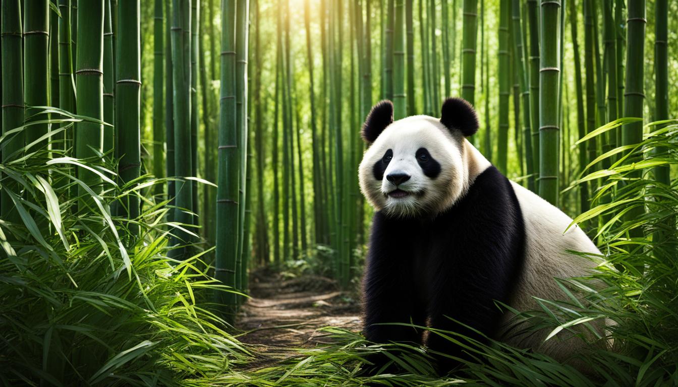 How do giant pandas impact bamboo forests and ecosystems?