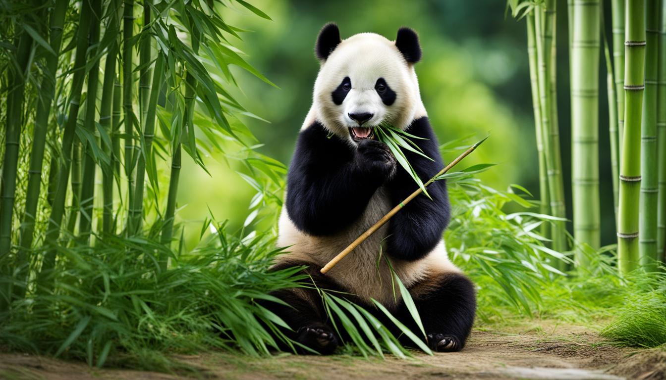 What types of bamboo do giant pandas prefer to eat?