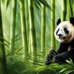 How do giant pandas behave in the wild and in captivity?