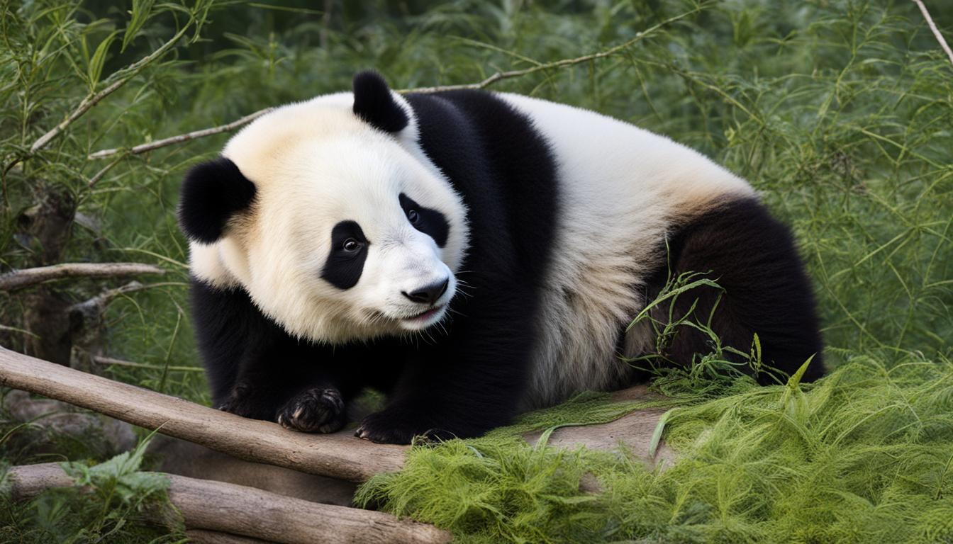 What is the anatomy and body structure of a giant panda?
