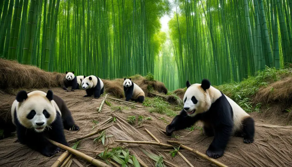 How many giant pandas are left in the wild?