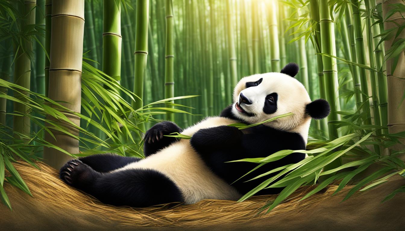 How much do giant pandas sleep in a day, and what are their sleep habits?